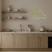 Bulutlarla Kaplı Güneş Dekoratif Altın Aynalı Tablo thumbnail 2