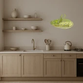 Sıcak Pizza Sanatı Dekoratif Altın Aynalı Tablo thumbnail 3