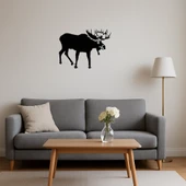 Rustik Geyik Silüeti Dekoratif Tablo - 4