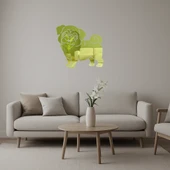 Sevimli Pug Köpek Dekoratif Duvar Altın Aynalı Tablosu thumbnail 1