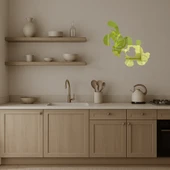 Bej Renkli Çizgi Köpek  Dekoratif Altın Aynalı Tablo thumbnail 4