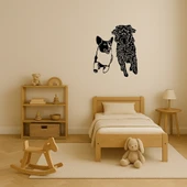 Koşan Küçük Köpekler MDF Dekoratif Tablo thumbnail 2