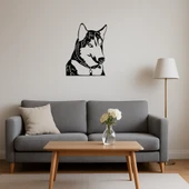 Husky Köpek Yüzü MDF Dekoratif Duvar Tablosu - 4