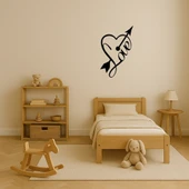 Romantik Kalp ve Yazı Tasarımlı MDF Duvar Tablosu thumbnail 3