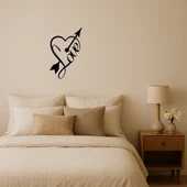 Romantik Kalp ve Yazı Tasarımlı MDF Duvar Tablosu thumbnail 1