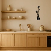 Minimalist Çiçek Desenli Dekoratif Tablo - 2