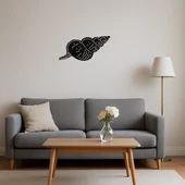 Sanatsal Deniz Kabukları Motifli MDF Tablo - 4