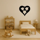 Kalp ve Yaprak Desenli MDF Dekoratif Tablo thumbnail 3