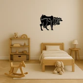 Komik İnek Tasarımlı MDF Dekoratif Tablo - 3