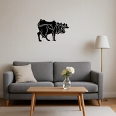 Komik İnek Tasarımlı MDF Dekoratif Tablo - 4