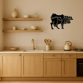 Komik İnek Tasarımlı MDF Dekoratif Tablo - 2