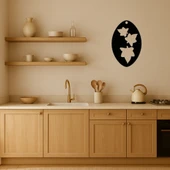 MDF Oval Yaprak Desenli Dekoratif Tablo thumbnail 2