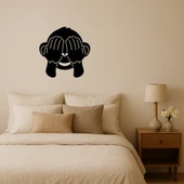 Görmedim Maymun Emoji Dekoratif Tablo thumbnail 1