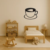 Kalp Figürlü Cappuccino Fincanı Dekoratif MDF Tablo thumbnail 3