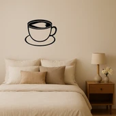 Kalp Figürlü Cappuccino Fincanı Dekoratif MDF Tablo thumbnail 1