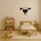 Neşeli Sporcu Kalp Dekoratif Tablo - 3