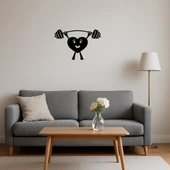 Neşeli Sporcu Kalp Dekoratif Tablo - 4