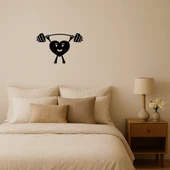 Neşeli Sporcu Kalp Dekoratif Tablo - 1