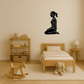 Diz Çöken Kadın Dekoratif Tablo thumbnail 3