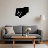 Sol Yönlü Yumruk MDF Duvar Sanatı thumbnail 4