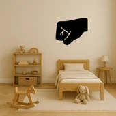 Sol Yönlü Yumruk MDF Duvar Sanatı thumbnail 3