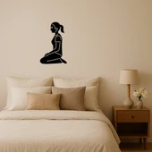 Diz Çöken Kadın Dekoratif Tablo thumbnail 1