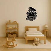 Kitap Okuyan Kuş Temalı MDF Dekor Tablo thumbnail 3