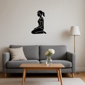 Diz Çöken Kadın Dekoratif Tablo thumbnail 4