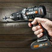Worx WX352 20 Volt/2.0 Ah Li-Ion Çift Akülü Kömürsüz  Şarjlı Darbeli Matkap - 3