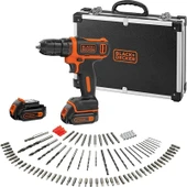 Black & Decker BDCDD12BAFC-QW 10.8V 1.5Ah Li-Ion Şarjlı Matkap Vidalama,Taşıma Çantası,100 Parça Aks. Seti - 1