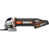 Worx WX800 20VOLT 2.0 Ah. Li-Ion Çift Akülü 115MM Profesyonel Şarjlı Avuç Taşlama - 2