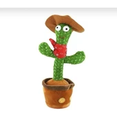 Little Fox GK Konuşan Kaktüs Dans Eden Müzikli Işıklı Türkçe Yabancı Şarkılı Kıyafetli Saksı Kaktüs Peluş Oyuncak thumbnail 1