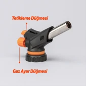 Kamp Gazı (1 Adet) Bütan Propan Tüpü Ocak Kartuşu Pürmüz Başlık Uyumlu Tek Kullanımlık 400 ml 227 gr thumbnail 4
