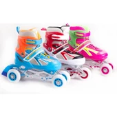 Furkan Toys F-Sports 2+2 Ayarlanabilir Ön Tekerleği Işıklı Metal Alıştırma Pateni Çanta Hediyeli - 2