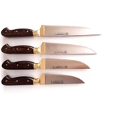 Sürmene 4 Lü Seri Sürmene El Yapımı Bıçak Setleri Kasap Bıçakları Doğrama Bıçağı  Venge Sapli Böhler N690 Çelik thumbnail 1