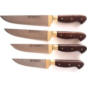 Sürmene 4 Lü Seri Sürmene El Yapımı Bıçak Setleri Kasap Bıçakları Doğrama Bıçağı  Venge Sapli Böhler N690 Çelik thumbnail 2
