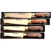 Sürmene 4 Lü Seri Sürmene El Yapımı Bıçak Setleri Kasap Bıçakları Doğrama Bıçağı  Venge Sapli Böhler N690 Çelik thumbnail 3