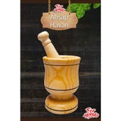 Fer Home  Ahşap Havan Büyük Boy Sarımsak Ezici Şimşir Ceviz Fındık İçi Döveceği thumbnail 2