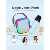 Teknoloji Gelsin K12 Kablosuz Bluetooth Hoparlör Karaoke Mikrofon 5 Ses Efektli Rgb Hd Stereo Ses Usb/Sd/Fm thumbnail 2