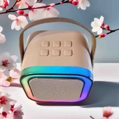 Tekno Gökhan Colorful Karaoke Sound System K12 Kablosuz Mikrofonlu Taşınabilir Müzik Kutusu thumbnail 3