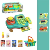 Vardem Aksesuarlı Işıklı, Hesap Makinalı Market Yazarkasa Oyuncak 29 Parça - 2