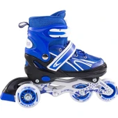 Furkan Toys F-Sports  Mavi Ayarlabilir 2+2 Işıklı Metal Alıştırma Pateni Çanta - 1