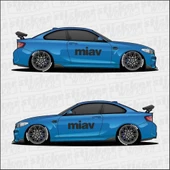 Miav Araç Kapı Sticker thumbnail 5