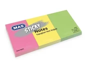 Mas Postit 35X51 Yapışkanlı Not Kağıdı 100 Sayfa 3 Renk Neon - 2 adet - 1