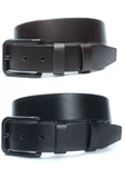Livize Hakiki Manda Derisi Siyah Tokalı Erkek Kemeri 4cm - 6