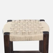 2mm Hasır Örgülü Tabure Ceviz Büyük 50 cm - 3