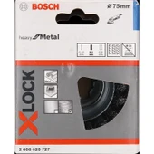Strongart Bosch - X-Lock - Heavy Serisi Metal Için Burgulu Tel Fırça 75*0,5 mm - 2