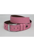 Livize Hakiki Deri Özel Erkek Kot Kemeri Pembe - 1