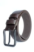 Livize Hakiki Manda Derisi Siyah Tokalı Erkek Kemeri 4cm - 1