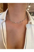 925 Ayar Gümüş Kemik Choker Kolye - 3
